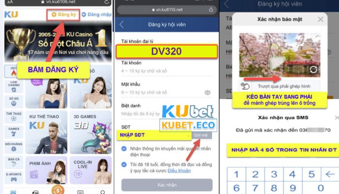 Hướng dẫn đăng ký Kubet khi sử dụng điện thoại