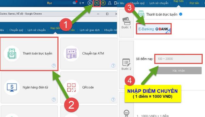 Nạp tiền Kubet bằng hình thức QR Code