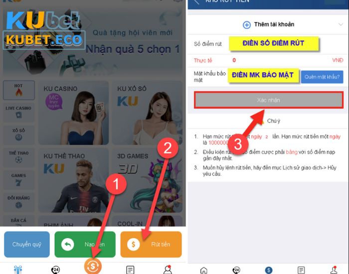 Đăng nhập tài khoản Kubet bằng cách vào trang web của nhà cái